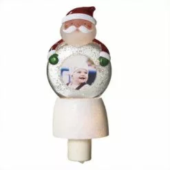 Seasons Of Cannon Falls Christmas Santa Photo Frame Shimmer Night Light