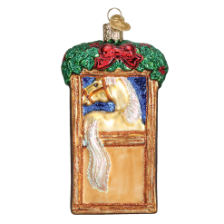 Old World Christmas Horse In Stall Ornament