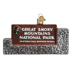 Old World Christmas Great Smoky Mountains National Park Sign Ornament