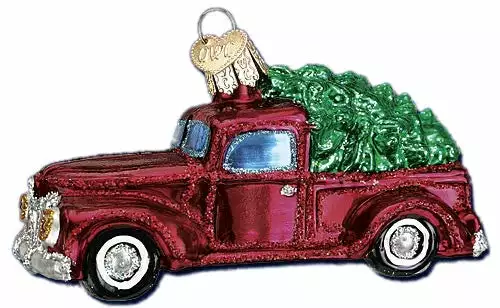 Old World Christmas Old Truck With Tree Ornament 5 Old World Christmas Old Truck With Tree Ornament