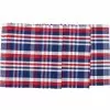 TheHolidayBarn.com Red, White & Blue Plaid Table Runner
