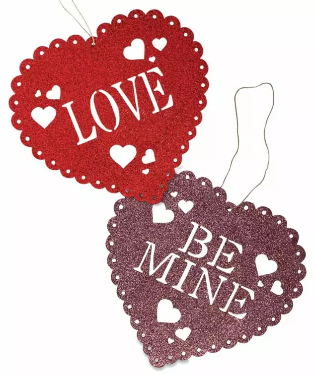 The Holiday Barn Bethany Lowe Glittered Sweet Hearts, 12" 3 The Holiday Barn Bethany Lowe Glittered Sweet Hearts, 12"