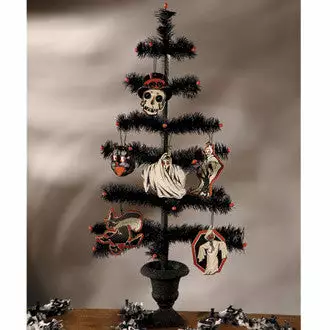 The Holiday Barn Bethany Lowe Black Feather Tree In Urn 4 The Holiday Barn Bethany Lowe Black Feather Tree In Urn