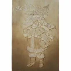 Bethany Lowe Embossed Santa Wallhanging