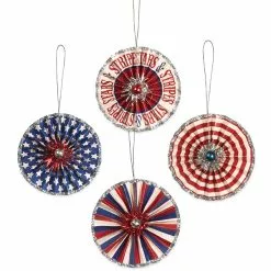 Bethany Lowe New! Americana Rosette Ornaments