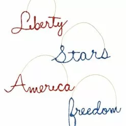 Bethany Lowe Cursive Americana Word Ornaments
