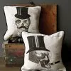 Creative Co-Op Anatomical Skull Dandies Pillows - Set Of 2