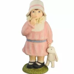 Bethany Lowe Easter Greetings Girl, Large Paper Mache