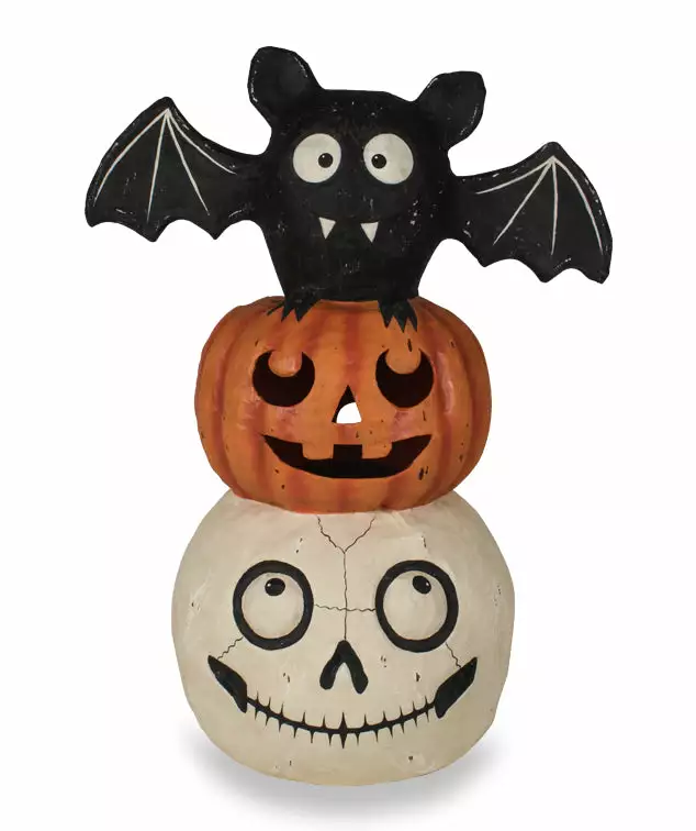 TheHolidayBarn.com Halloween Totem Pole With Skull, Pumpkin & Bat New! 4 TheHolidayBarn.com Halloween Totem Pole With Skull, Pumpkin & Bat New!