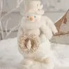 Bethany Lowe Snowman With Wreath, Winter Whites 1 Bethany Lowe Snowman With Wreath, Winter Whites