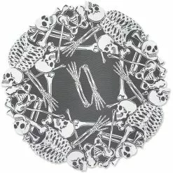 Heritage Lace Lace And Bones Round Table Topper Pillows