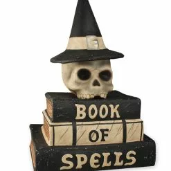 Bethany Lowe Book Of Spells With Witch Skull