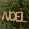 Ragon House Bottle Brush Noel Ornament / Sign, Natural New!