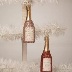 Bethany Lowe New! Bubble & Kisses Champagne Ornaments