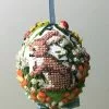 TheHolidayBarn.com Needlepoint Bunny Egg Ornament, Blue New! 1 TheHolidayBarn.com Needlepoint Bunny Egg Ornament, Blue New!