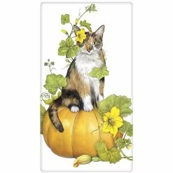 Mary Lake-Thompson New! Calico Cat Pumpkin Stack Towel