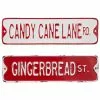 Raz Candy Cane Lane And Gingerbread Street Signs