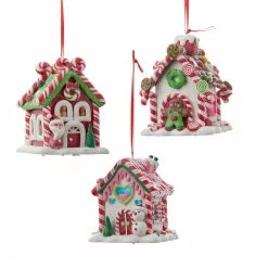 Kurt Adler Christmas Candy Houses - Ornaments With LED Lights