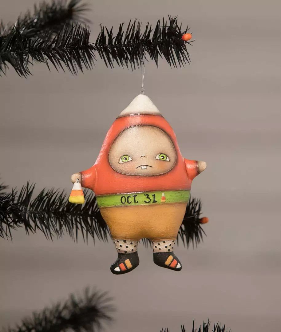 Bethany Lowe Candy Corn Carl Ornament 3 Bethany Lowe Candy Corn Carl Ornament