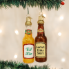 Old World Christmas Christmas Beer Bottle Ornaments