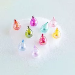 One Hundred 80 Degrees Colorful Raindrop Ornaments New!