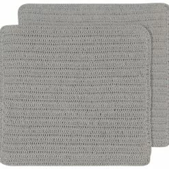 TheHolidayBarn.com Crocheted Dishcloths, Gray