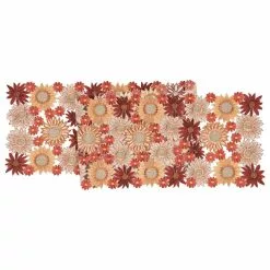 TheHolidayBarn.com New! Fall Flowers Table Runner