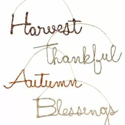 Bethany Lowe Cursive Fall Word Ornaments