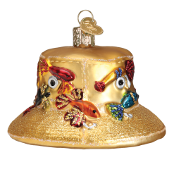 Old World Christmas Fisherman's Hat Ornament 8 Old World Christmas Fisherman's Hat Ornament