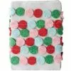 Creative Co-Op Christmas Fun Felt Circle Garland - Red, Pink, Blue, Green