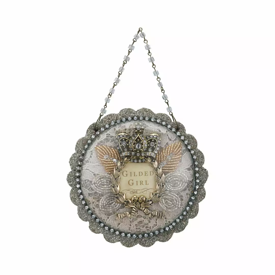 Demdaco Gilded Girl Crown Shadowbox Ornament Christmas 4 Demdaco Gilded Girl Crown Shadowbox Ornament Christmas