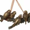 ShiShi Golden Bronze Love Birds Ornament