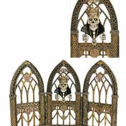 Katherine's Collection New! Gothic Skeleton Tabletop Triptych