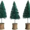 Creative Co-Op Green Bottle Brush Trees With Spool Base