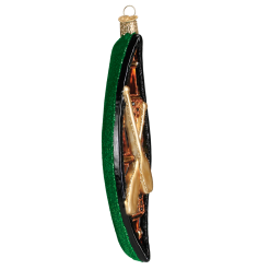Old World Christmas Glass Canoe Ornament