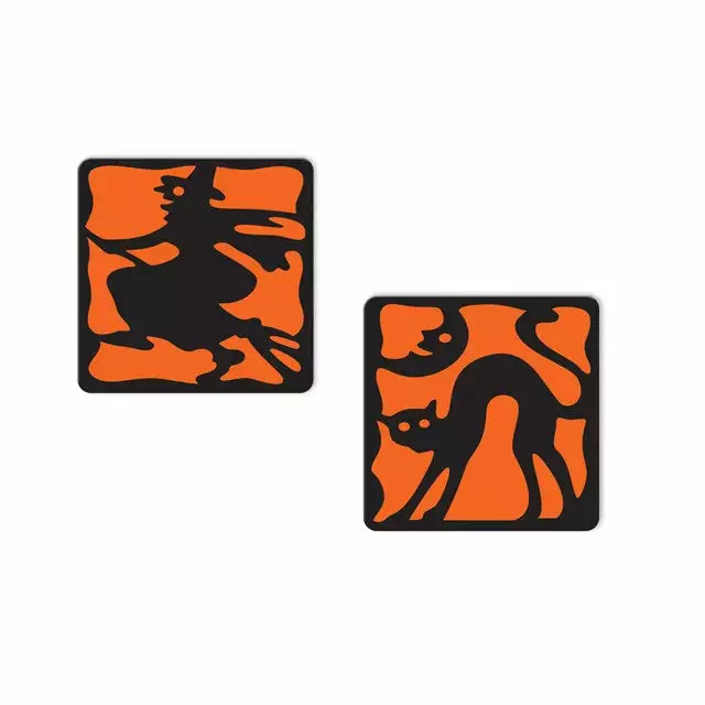 Beistle Beistle Vintage Halloween Halloween Silhoutte Coasters 3 Beistle Beistle Vintage Halloween Halloween Silhoutte Coasters