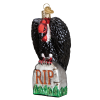 Old World Christmas Halloween Vulture On Tombstone Ornament
