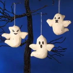 Bethany Lowe Haunted Ghost Ornaments - Paper Mache