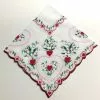 TheHolidayBarn.com Valentine's Day Hearts And Lilies Handkerchief Reproduction