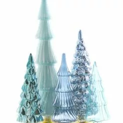 Cody Foster Heavenly Blue Candy Glass Trees, Large New!