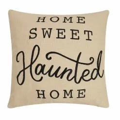TheHolidayBarn.com Home Sweet Haunted Home Embroidered Pillow