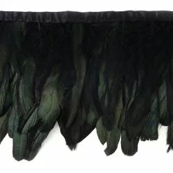 Zucker Iridescent Black Feather Fringe Halloween
