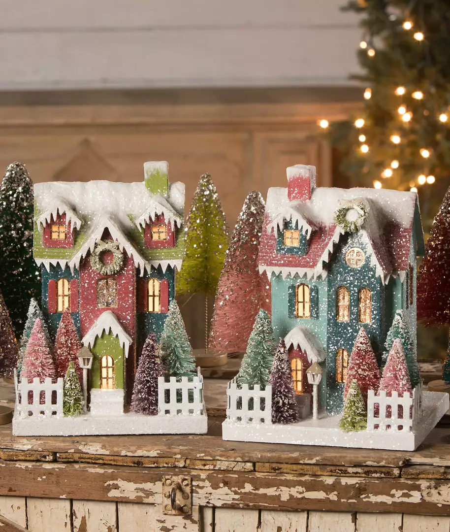 Bethany Lowe Jewel Tone Putz Houses 3 Bethany Lowe Jewel Tone Putz Houses