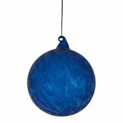 TheHolidayBarn.com New! Jim Marvin Blue Marble Ice Glass Ball Ornaments