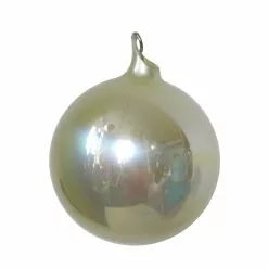 Winward Jim Marvin Linen Cream Pearl Glass Ball Ornaments