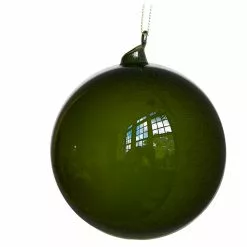 TheHolidayBarn.com Jim Marvin Moss Green Bubblegum Glass Ornaments