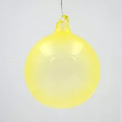 Winward Jim Marvin Pale Yellow Bubblegum Glass Ornaments New!