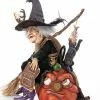 Katherine's Collection Winona Witch With Broom And Cat