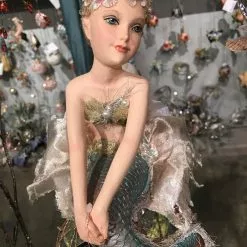 Katherine's Collection Mermaid On Sea Turtle Pedestal New!