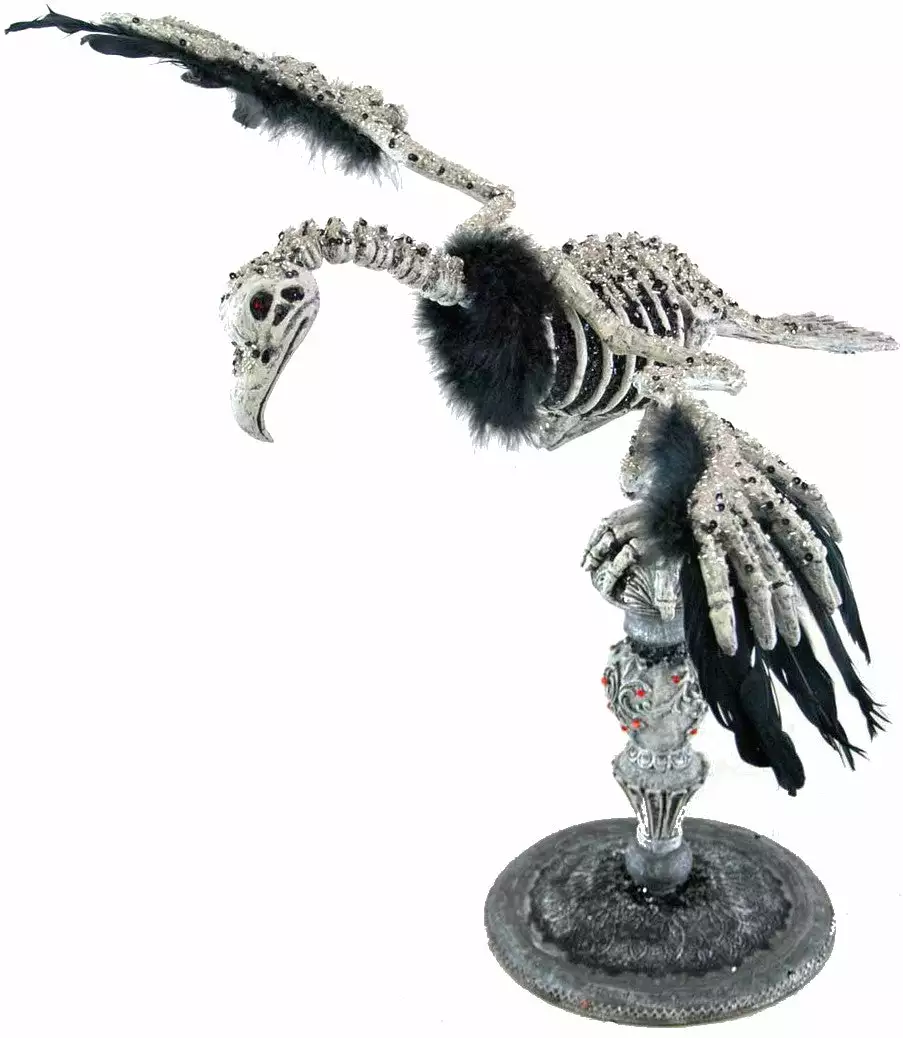 Katherine's Collection Vulture Skeleton On Staff 3 Katherine's Collection Vulture Skeleton On Staff
